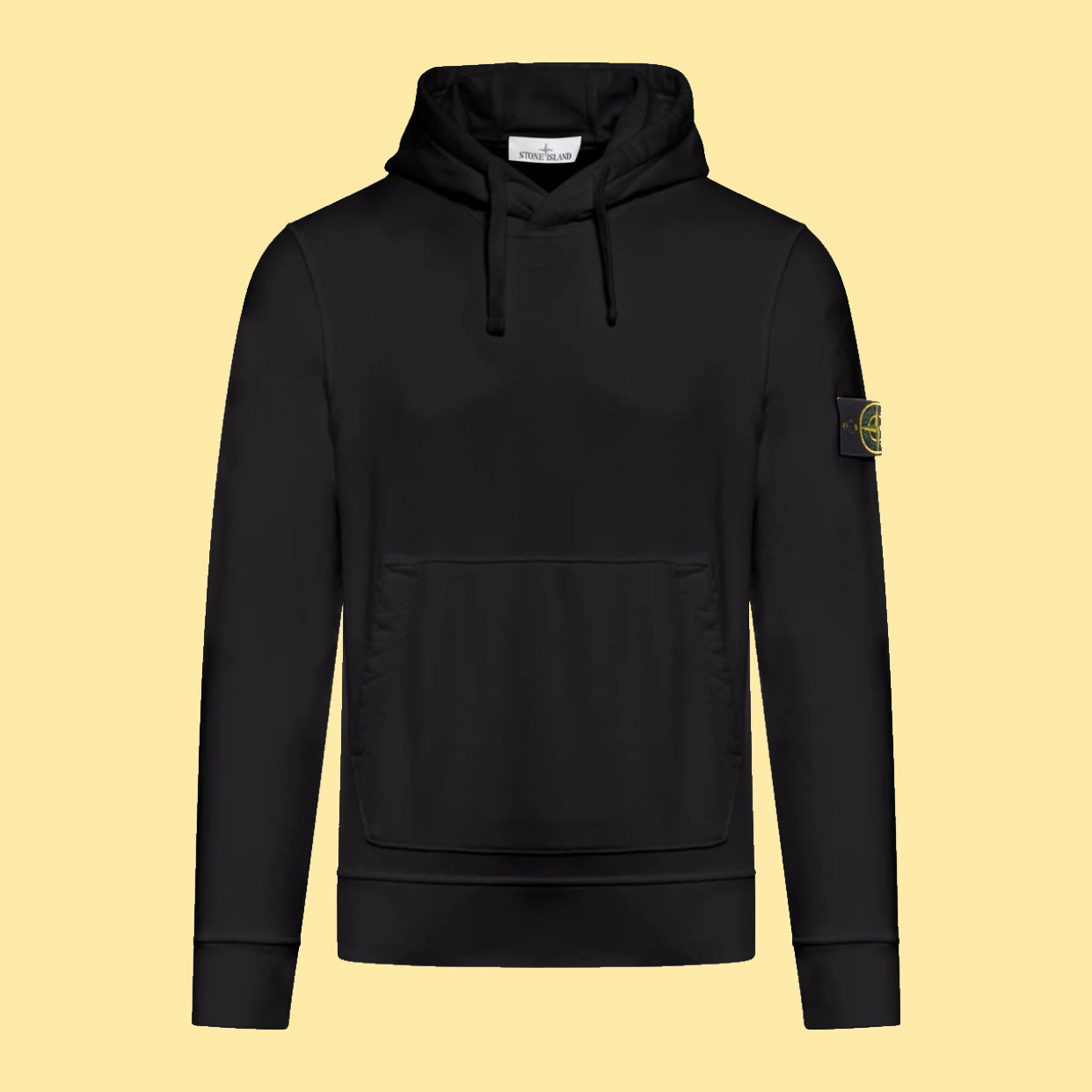 Stone Island Compass Patch Hoodie - Black