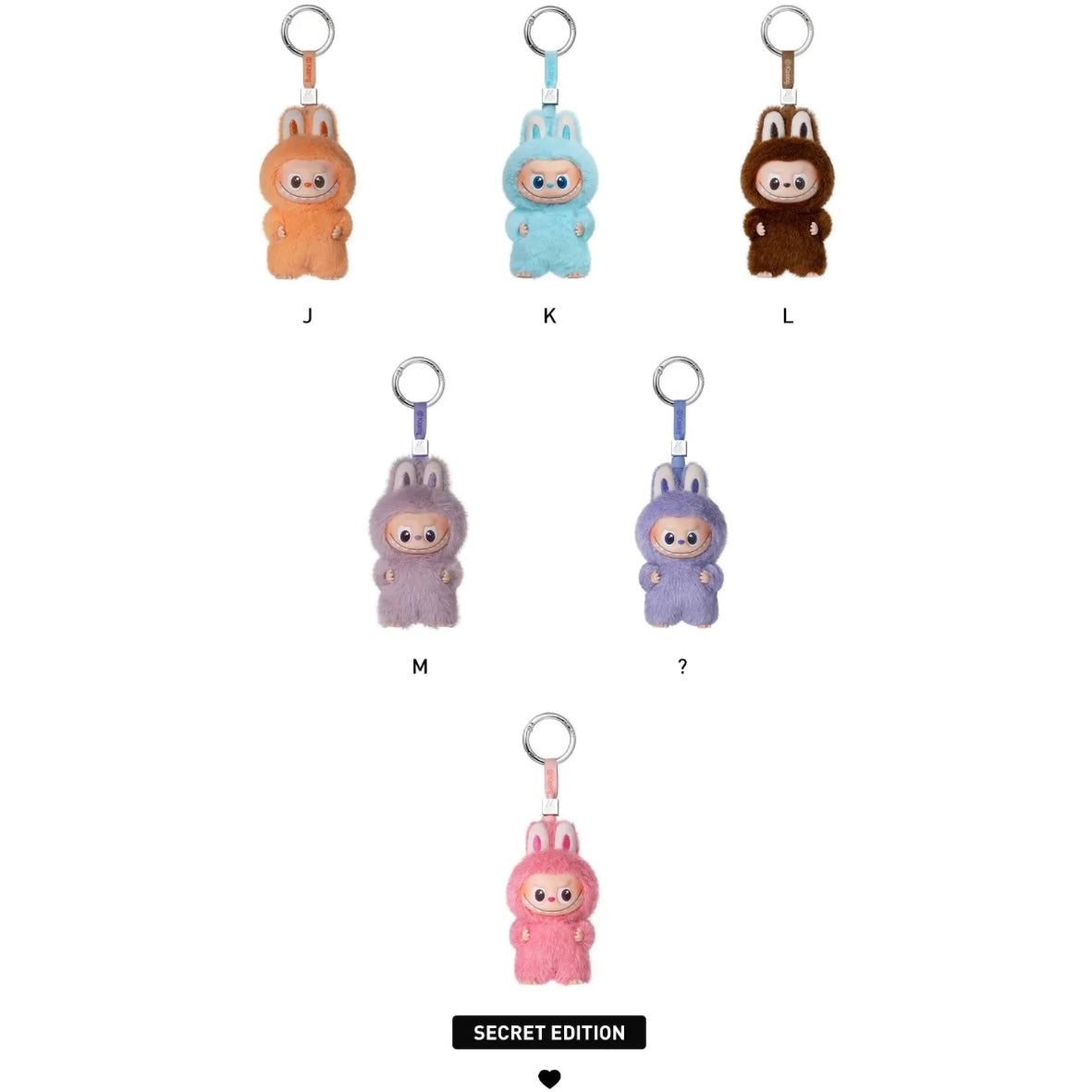 Pop Mart The Monsters Labubu Pin for Love Series Vinyl Plush Pendant Blind Box (A-M Series)