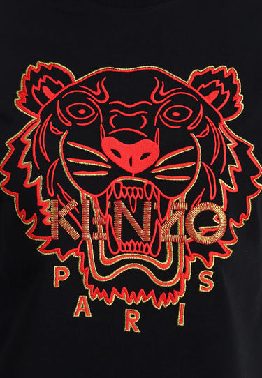 Kenzo Embroidered Tiger T-Shirt - Black/Red/Gold