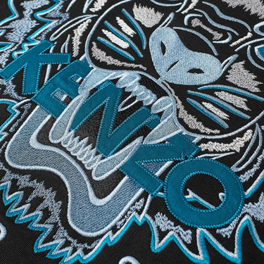 Kenzo Tiger Hoodie - Black/Aqua