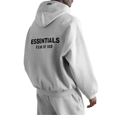 Essentials Fleece Hoodie FW24 - Light Heather Grey