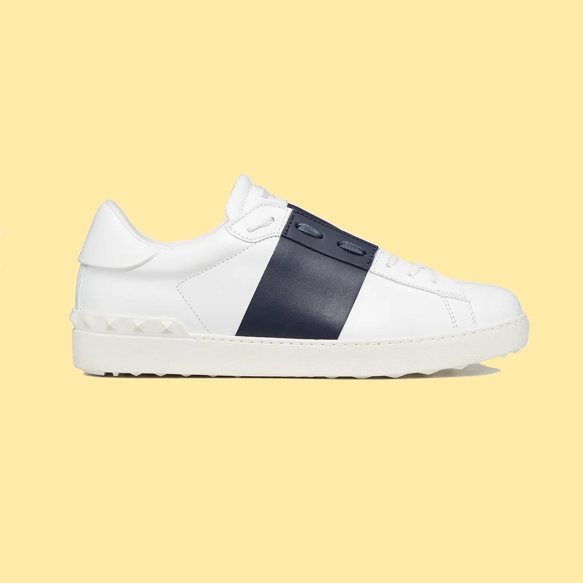 Valentino Rockstud Open Sneakers White/Navy