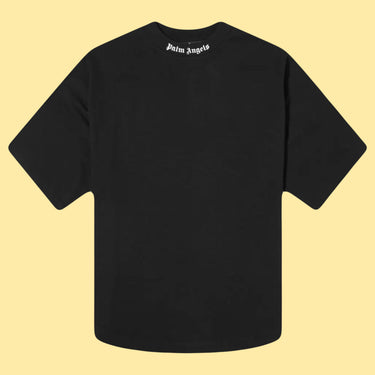 Palm Angels Oversize Neck Logo T-Shirt - Black
