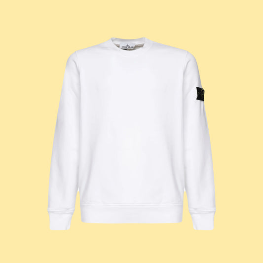 Stone Island Compass Patch Crewneck - White