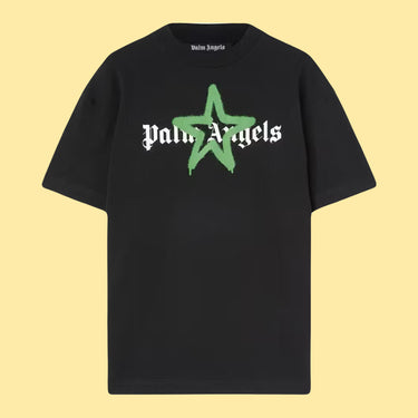 Palm Angels Star Sprayed T-Shirt - Black/Green