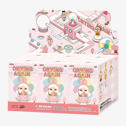 Pop Mart x Crybaby Crying Again Series Vinyl Plush Pendant Sealed Case (6 Blind Boxes)