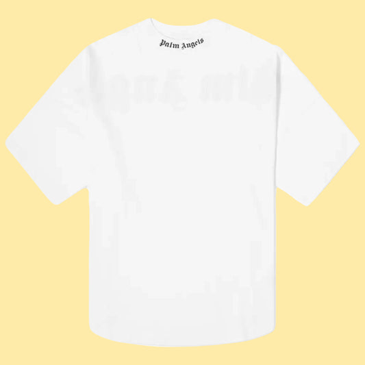 Palm Angels Oversize Neck Logo T-Shirt - White