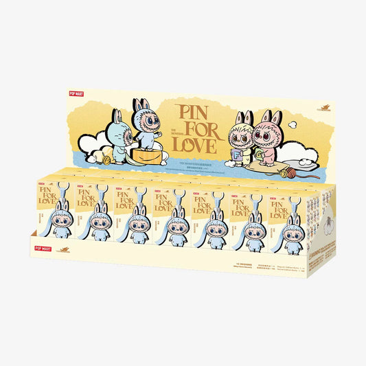 Pop Mart The Monsters Labubu Pin for Love Series Vinyl Plush Pendant (A-M) Sealed Case (14 Blind Box)