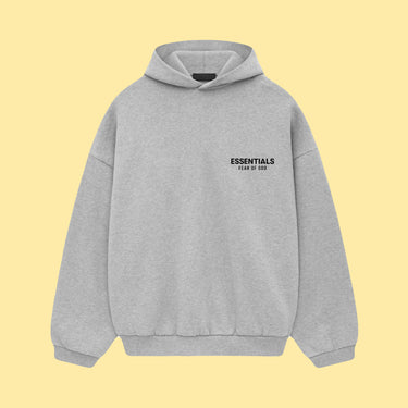 Essentials Fleece Hoodie FW24 - Light Heather Grey