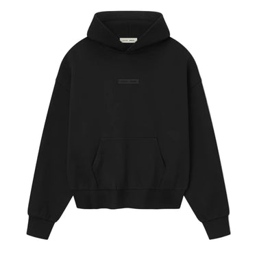Essentials SS25 Classic Fleece Hoodie - Jet Black