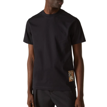 Burberry Check Patch T-shirt - Black
