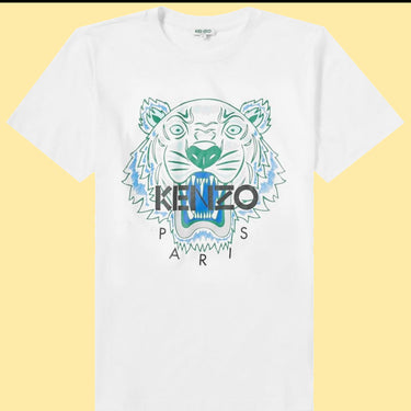 Kenzo Tiger T-Shirt - White/Green/Blue